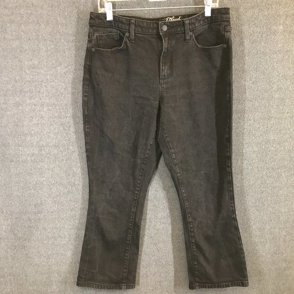 Universal Thread Womens High Rise Kick Boot Crop Jeans Black Size 12